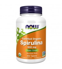 Спіруліна Now Foods Certified Organic Spirulina 500mg 200tabs